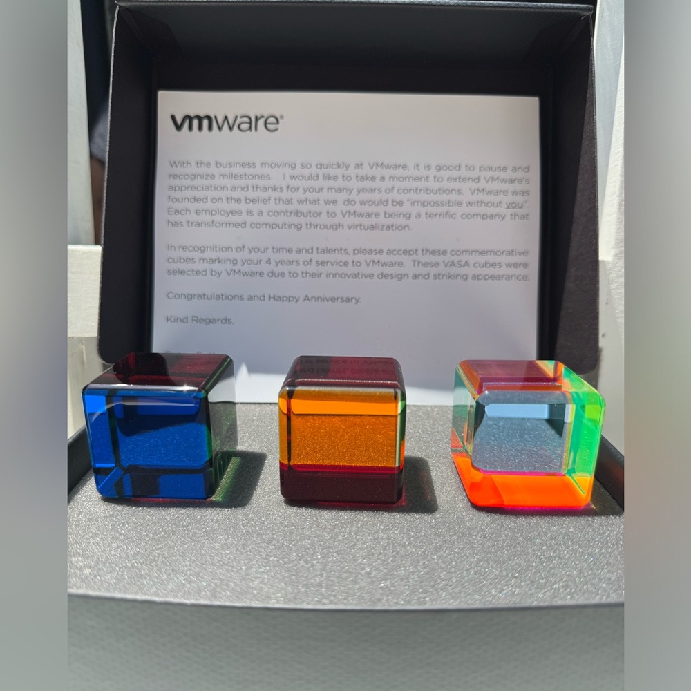 AUTHENTIC VASA VELIZAR MIHICH CUBES SET OF 3 SIGNED 2012, 1-3/4”